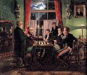 Johann Erdmann Hummel Chess Players oil painting reproduction